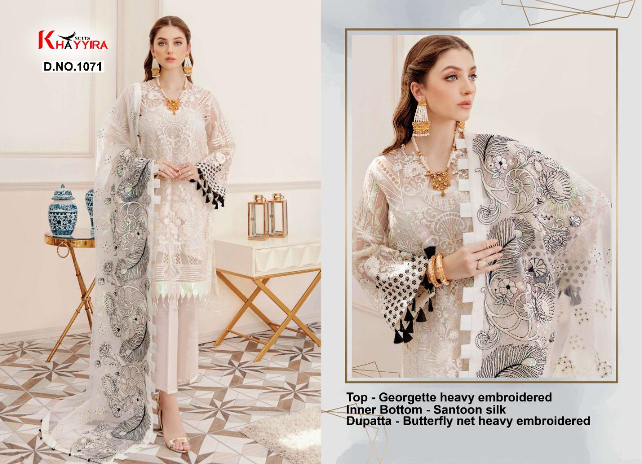 PAKISTANI SUITS D NO 1071 BY KHAYYIRA